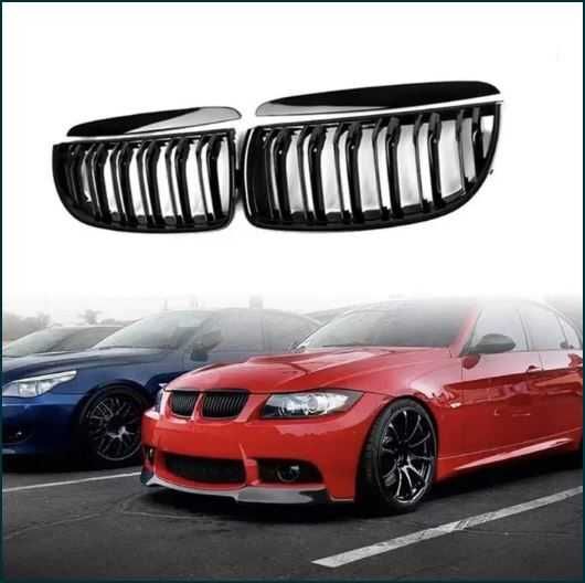 Grile Duble Negru Lucios BMW E90 E70 E71 F30 F32 F10 E60