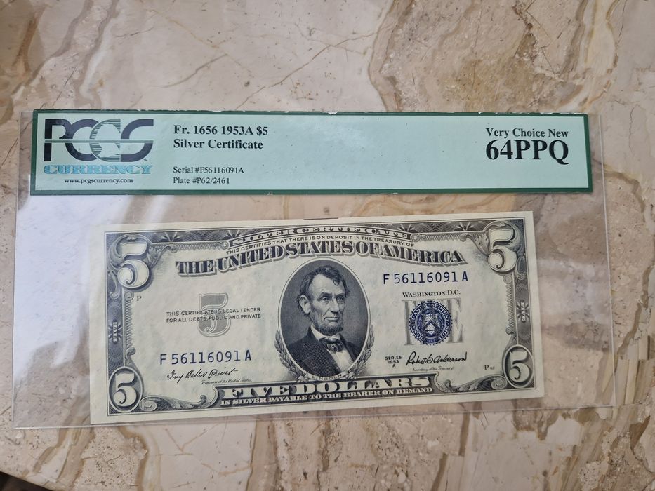 5 долара 1953г грейд  PCGS 64
