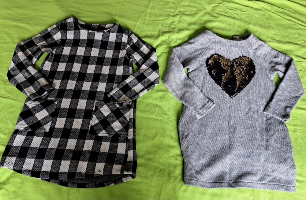 Рокли с дълъг ръкав р-р 116 всичко 10 €