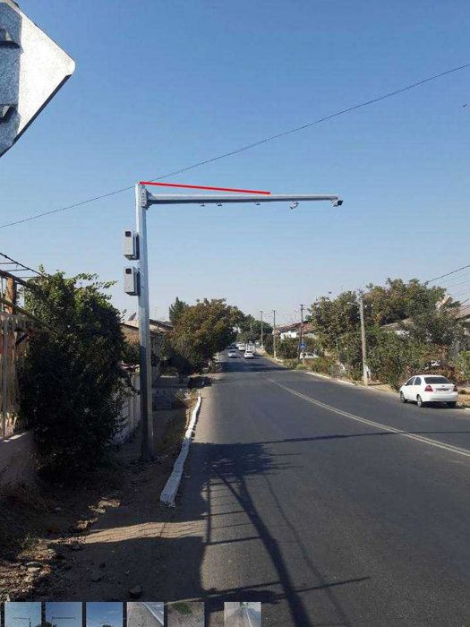 Радар қутби оғир вазнли саккиз бурчакли таянчга қурилган металл констр