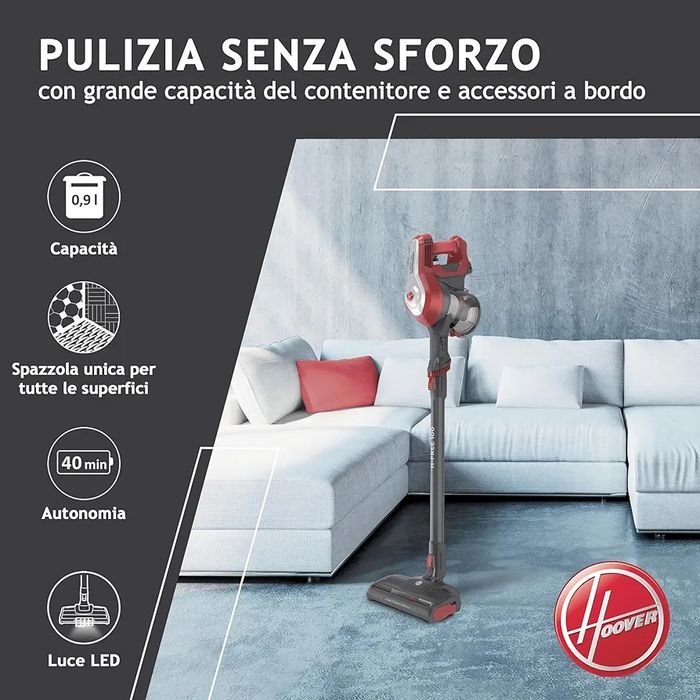 Нова безжична/права/акумулаторна прахосмукачка Hoover HF122RH 011