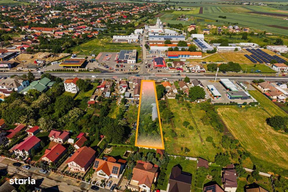 Teren intravilan 1.876 mp, la soseaua principala, Sag - Comision 0%