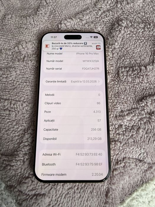 Iphone 16 pro max/garantie