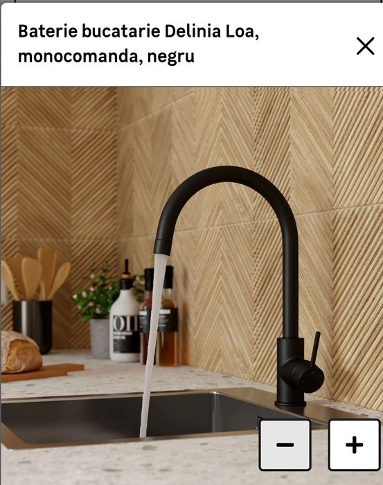 Baterie bucatarie Delinia Loa , negru