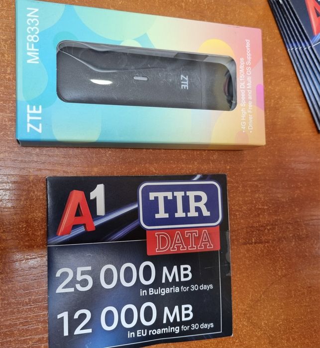 Модем USB интернет ZTE MF833 бисквитка сим карта 25 GB + 12 GB rouming