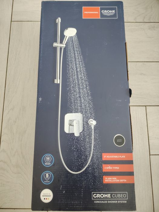 Baterie incastrată grohe black matt