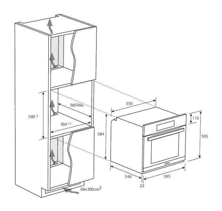 А+Нова фурна за вграждане Haier 70 литра