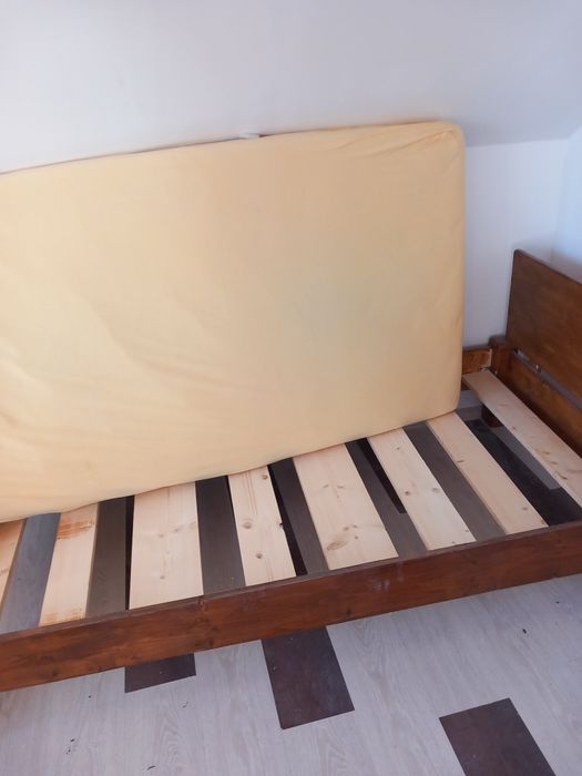 Paturi  lemn masiv 200x80 cm,saltea bonus  !