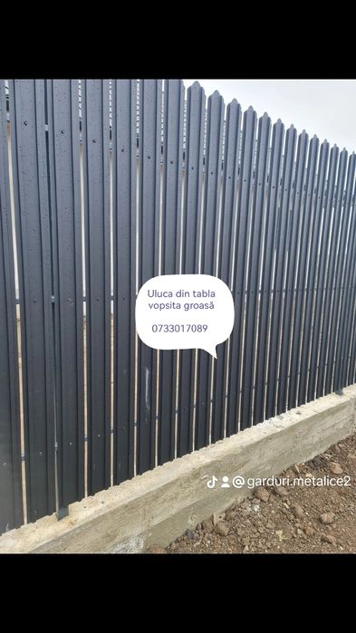 Uluci pentru gard din tabla vopsita groasă 0.50