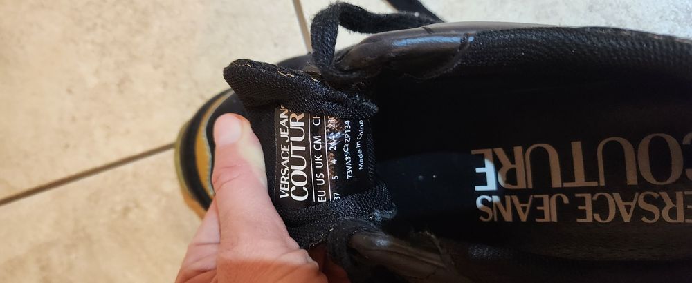 Сникърси Versace черно и златно