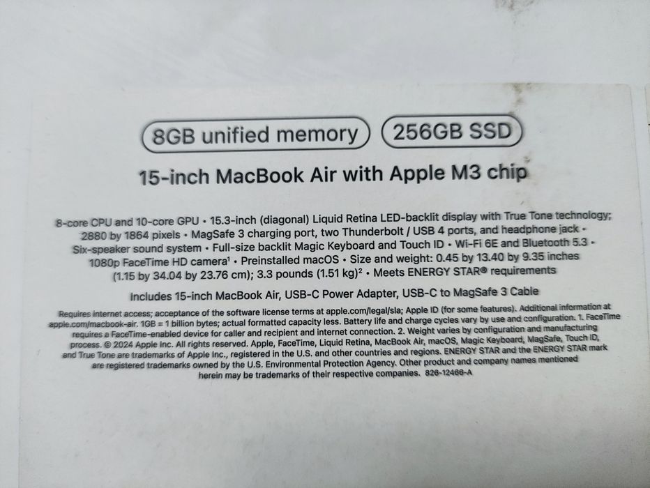 MacBook air m3 15-inch
