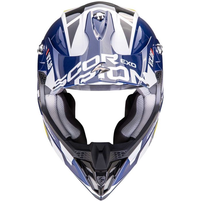 Мотокрос Каска SCORPION VX-16 EVO AIR ANALOG White/Blue/Yellow