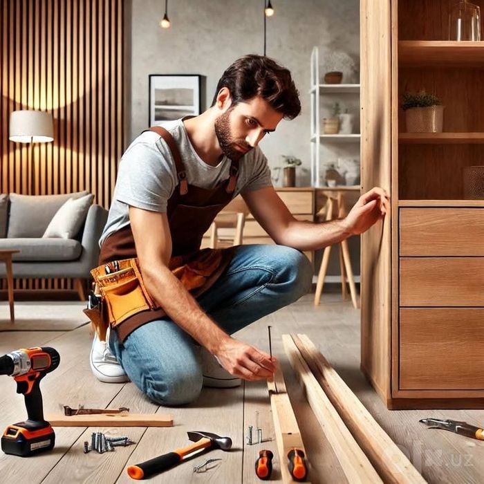 Мебел устаси йигиш, сочиш, кучириш, Mebelchi hizmati, mebel zborka