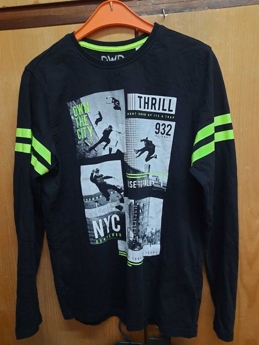 Чисто нова мъжка или юношеска оригинална черна блуза C&A 100% памук