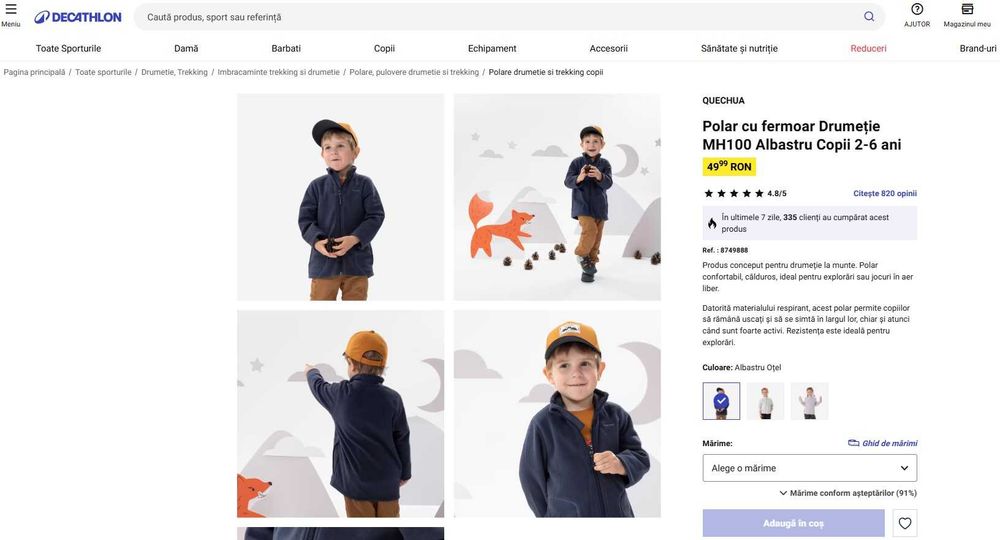 Geacă două fețe, vestă și polare Quechua / Decathlon