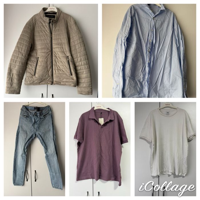 Lot haine marimea L (geaca, blugi, tricou, camasa)