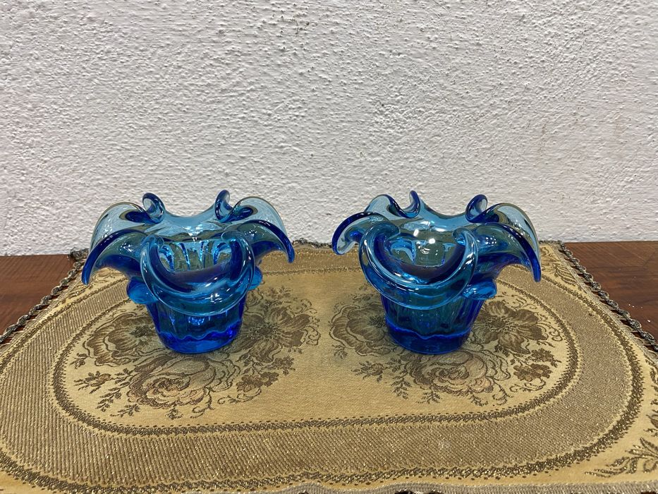 Италианска бонбониера - захарница от духано стъкло мурано