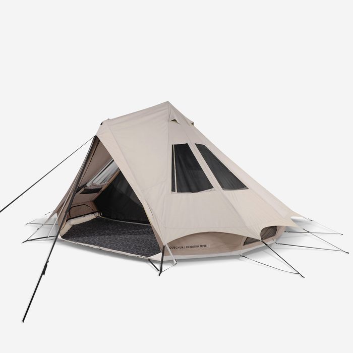 Cort de camping 5 locuri 2 camere, Tepee - produs resigilat Decathlon