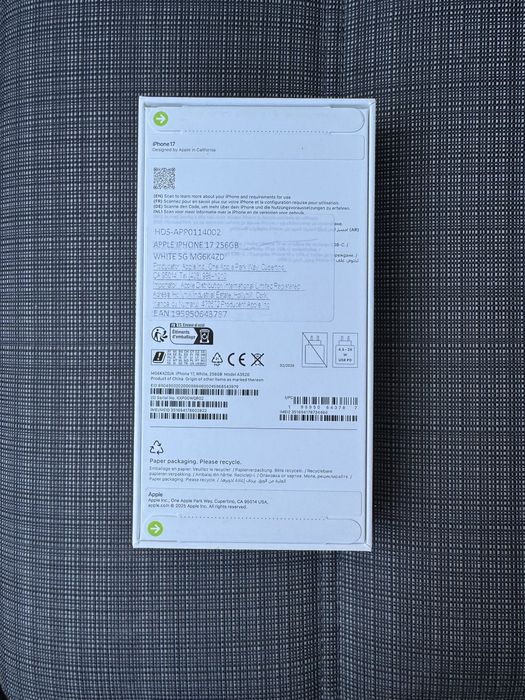 Iphone 17 nou sigilat, 256 gb, alb
