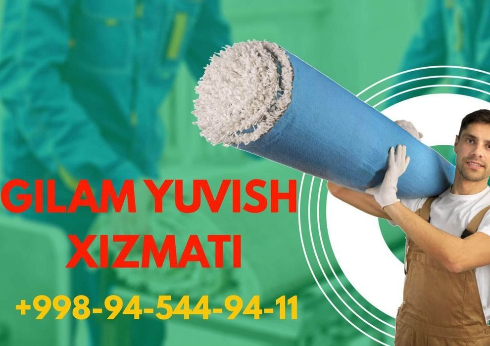 Gilam korpa adyol parda yuvish xizmati