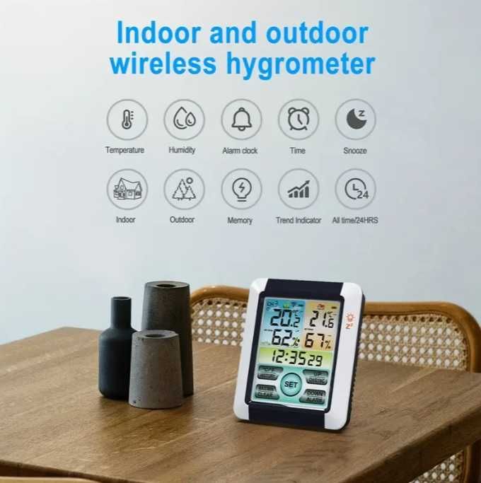 Цифрова безжична метереологична станция  с цветен дисплей