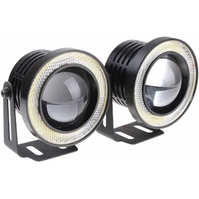 Лед халогени с лупи + ангелски очи Три размера