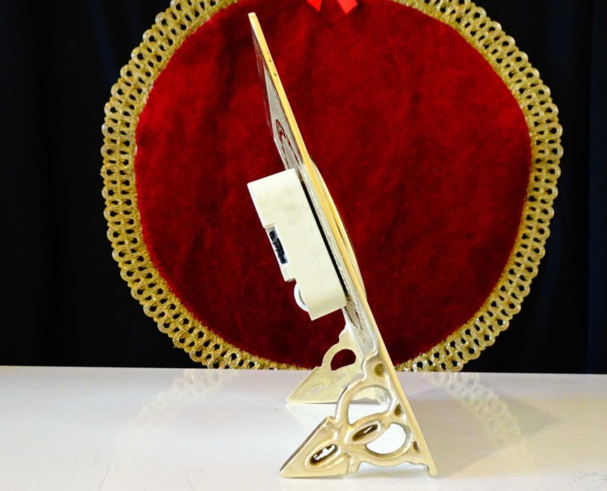 Бронзов настолен часовник с вечен календар,W.Germany.