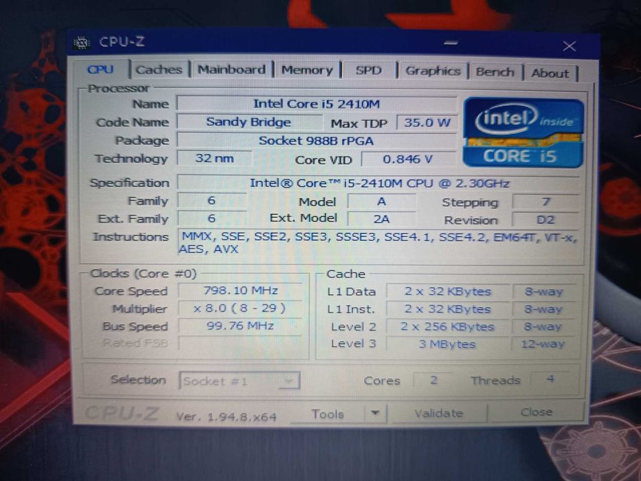 Laptop HP Probook 6560b, core i5 2410m, 8gb ddr3, baterie buna uzura 0%