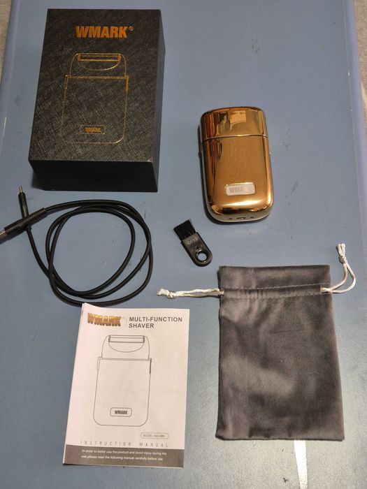 Ocazie ! Aparat de ras electric profesional, WMARK, folie titan, gold