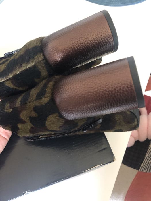 Botine piele naturala/par natural de ponei