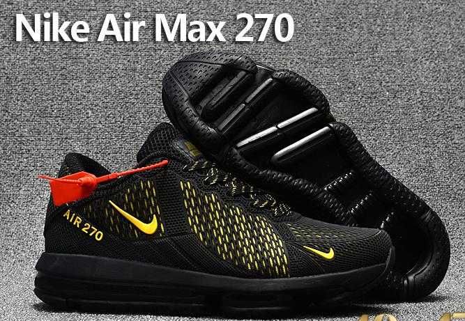 Nike Air Max 270 - Черно с жълти акценти, размери 41, 42, 43, 44, 45