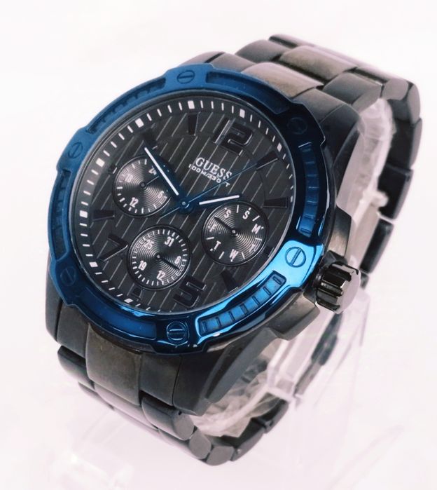 Ceas bărbătesc Guess W0601G1, oțel inoxidabil, cu cuarț, ceramic.