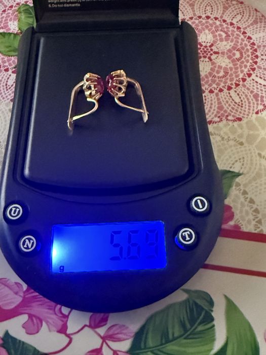 серьги  золотые 583 проба