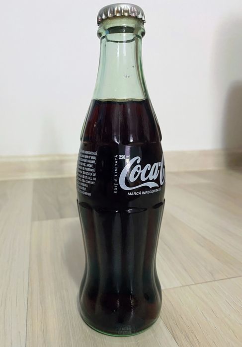 Sticlă Coca-Cola – Ediție comemorativă Eclipsa 1999 România – Obiect de colecție