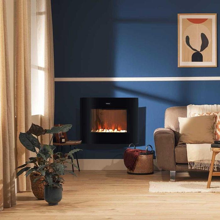 Електрическа камина Cecotec Ready Warm 3550 Curved Flames Connected. 2000W, размер 35", WiFi, дист. управление, извит панел, таймер, 30м²