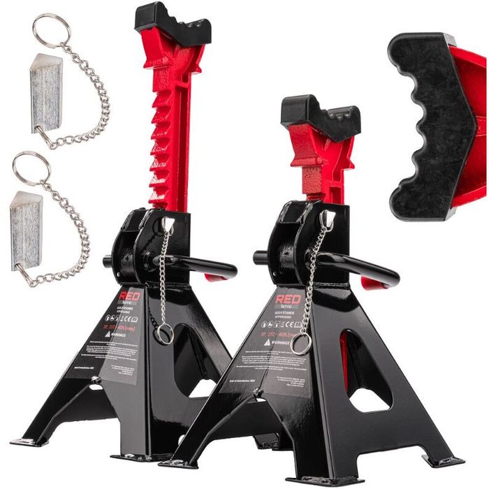 Set 2 capre sustinere, capacitate 3 tone, 272 - 405 mm, Red Technic