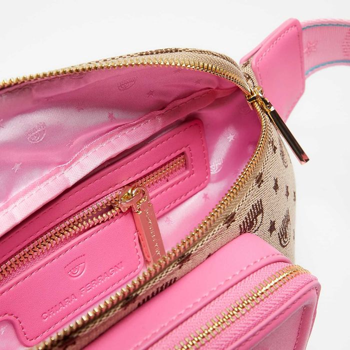 Chiara Ferragni Canvas Funky Bag - Оригинална дамска чанта за кръст и рамо