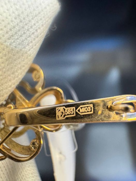 Золото 585  Серьги