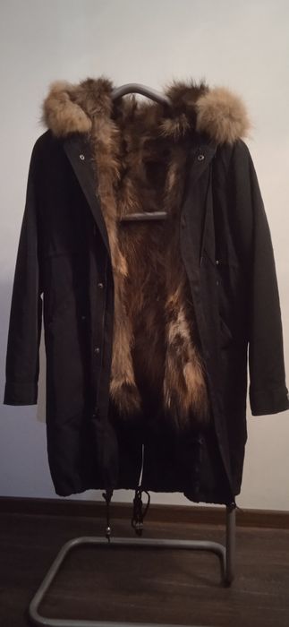 Парка из енота, новая, 48 размер.