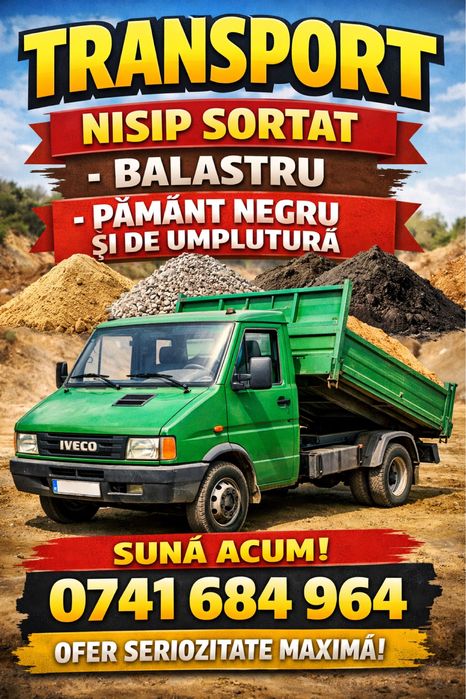Transport pamant negru,nisip‼️‼️