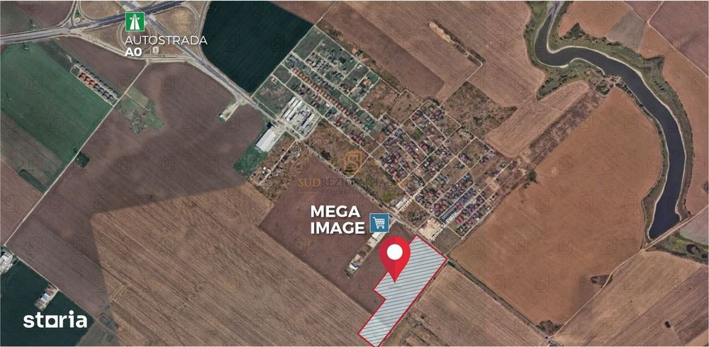 Lot de teren de vanzare, 14.748 mp cu deschidere de 35 ml, DN4