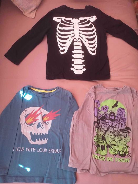 Лот от 3 хелоуински тениски 98-104