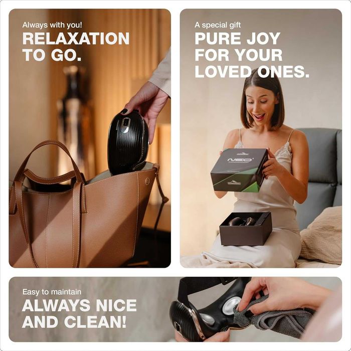 Оригинален акумулаторен масажор за очи Donnerberg NEO | Топъл и студен