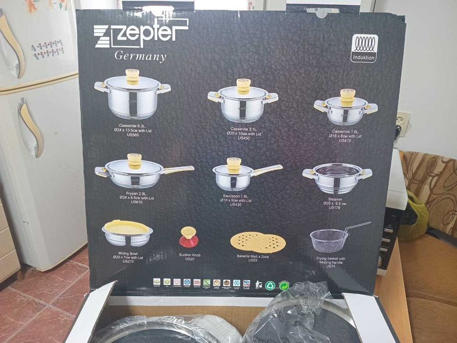 2 оригинальных набора, посуда и стол.приборы Zepter.