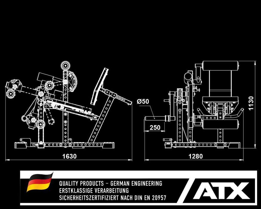 Пейка за Предно и Задно Бедро ATX Lex Extension Leg Curl, Фитнес Уреди