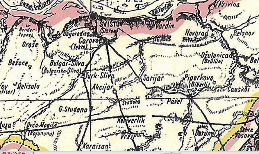 Първата карта на България, издадена през 1877 г. от Феликс Каниц