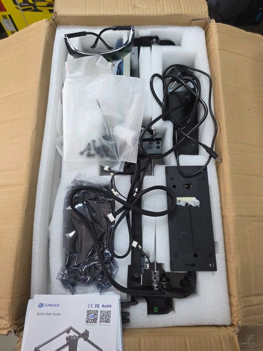 Masina de gravat RAY5 20W, 375x375mm, ecran tactil color, WiFi, multitool - incompleta