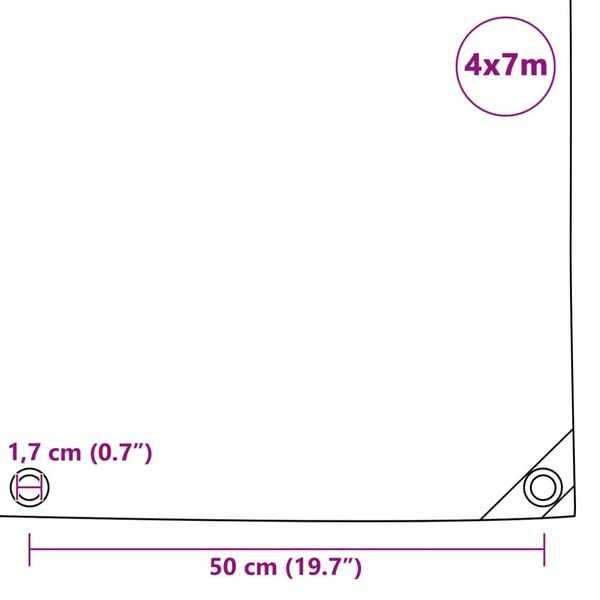 2бр. брезент vidaXL 4x7 м  – водоустойчиви, UV защита