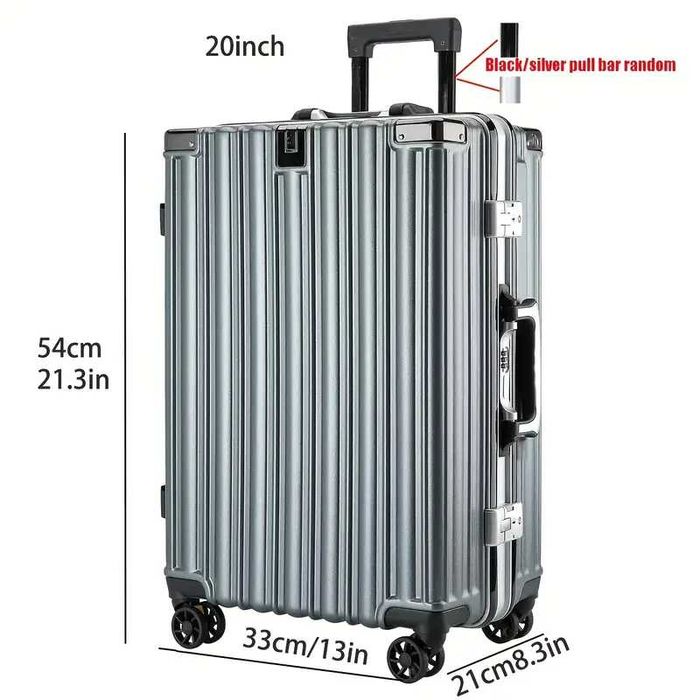 Valiză de mână ușoară de 20 de inch cu cadru din aluminiu