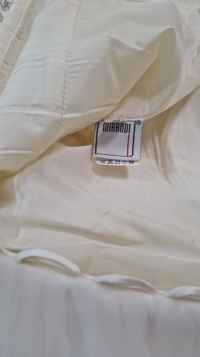 Rochie de mireasa Mirandi Ivory S/M cu voal si crinolina